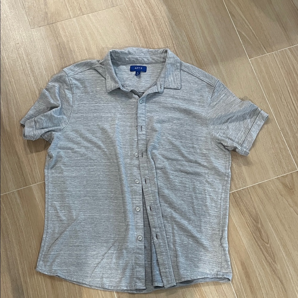 Apt. 9 Gray Casual Button Down Shirt